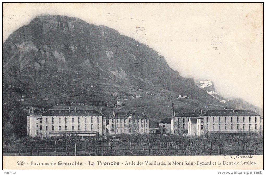 Environs De Grenoble - La Tronche - Asile Des Vieillards, Le Mont Saint-Eynard Et La Dent De Crolles - 1912 - La Tronche
