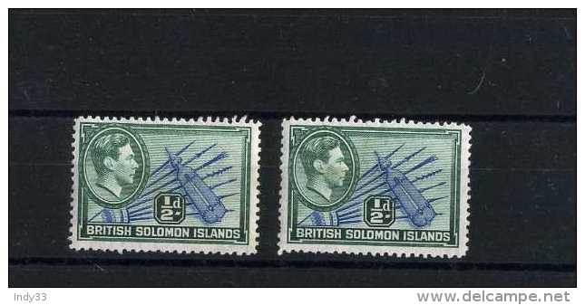 - GRANDE BRETAGNE COLONIES . ILES SALOMON ....1978 . TIMBRES NEUFS GEORGE VI . - Islas Salomón (...-1978)