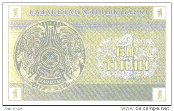 KAZAKHSTAN - BILLETE DE 1 TYIN, AÑO 1993 - Kazakhstán