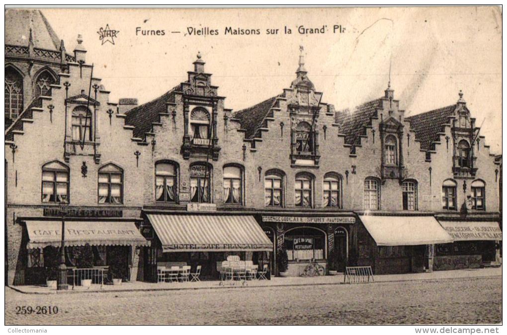 Veurne 6 CPA   Station Stoomtram Tram à Vapeur        Processie        Grote Markt         Toren V Stadhuis1903 - Veurne