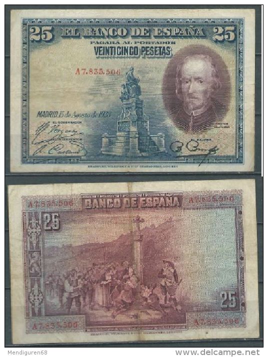 SPAIN 25 PTAS 15-08-1923 - 100 Pesetas