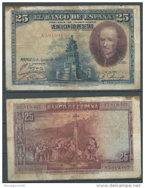 SPAIN 25 PTAS 15-08-1923 - 100 Pesetas