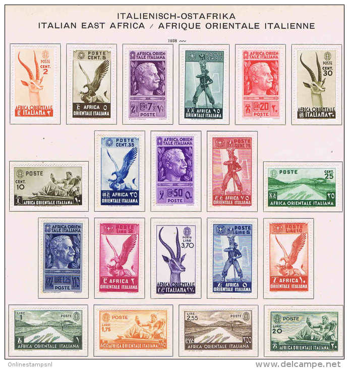 Italy: Africa Orientale Italiana  Sa Nr  1 - 20 MH/* 1938 - Italian Eastern Africa