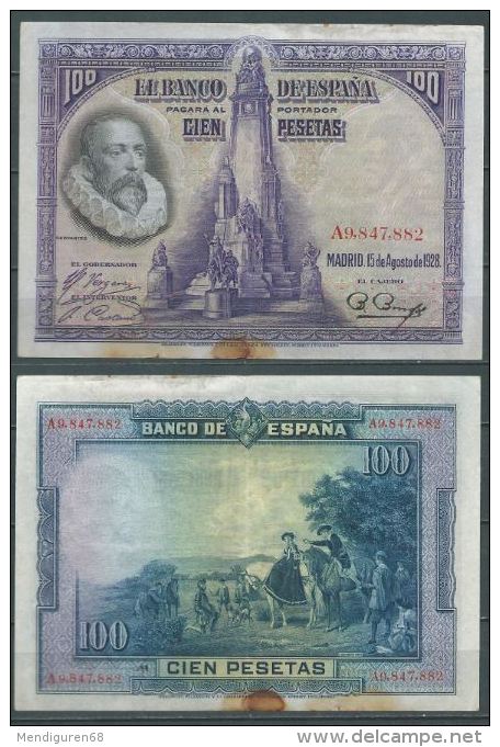 SPAIN 100 PTAS 1928 - 100 Pesetas