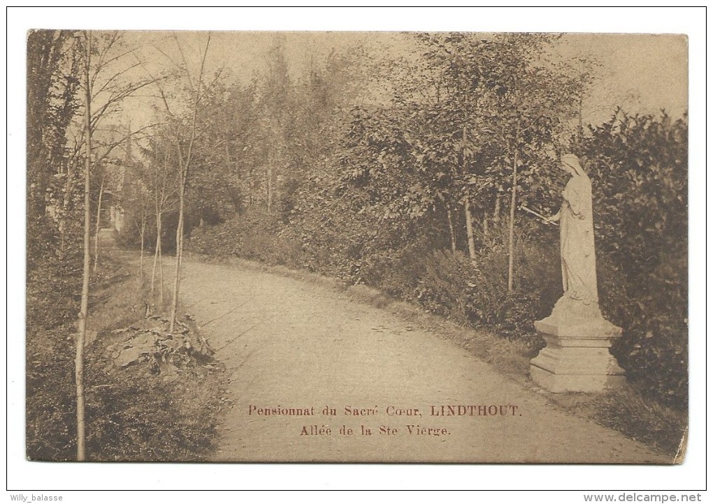 Carte Postale - LINDTHOUT - Pensionnat Du Sacré Coeur - Allée De La Ste Vierge - CPA  // - Woluwe-St-Lambert - St-Lambrechts-Woluwe