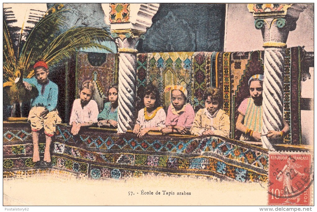 Algeri, Occupazione Francese, Ecole De Tapis Arabe. Da Nave Fidèle 1922. Used To Italia. - Lettres & Documents