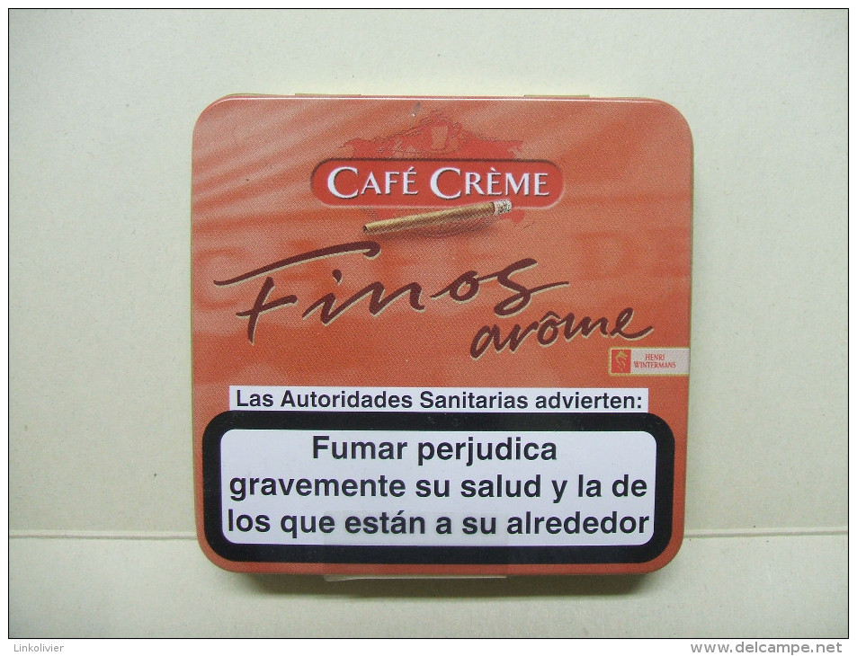 BOITE Métal Vide CAFE CREME FINOS Arôme (20 Cigares) - Étuis à Cigares