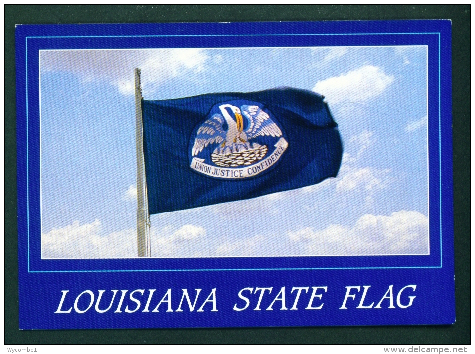 USA  -  Louisiana State Flag  Unused Postcard As Scan - Other & Unclassified