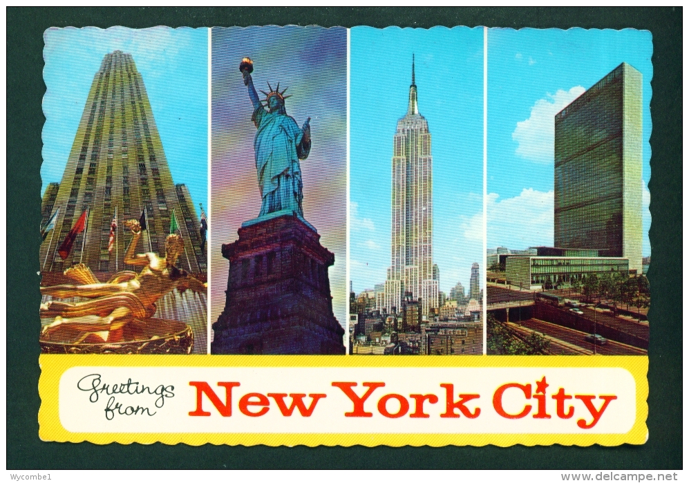 USA  -  New York City  Multi View  Unused Postcard As Scan - Panoramic Views