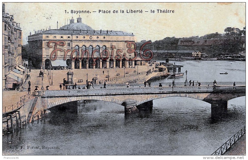 Lot de 21 cartes de Bayonne - Le Théatre & Place de la Liberté uniquement - Très bon état général