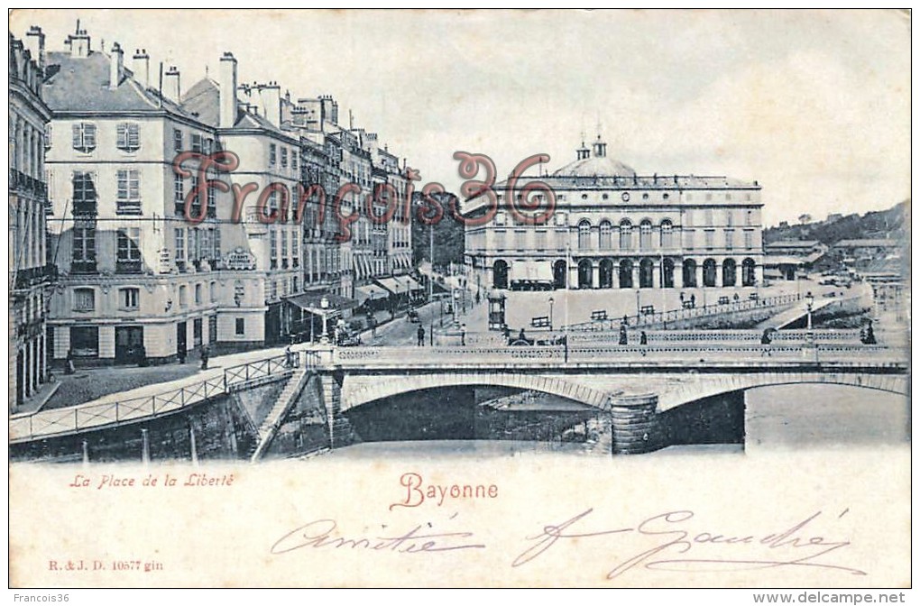 Lot de 21 cartes de Bayonne - Le Théatre & Place de la Liberté uniquement - Très bon état général