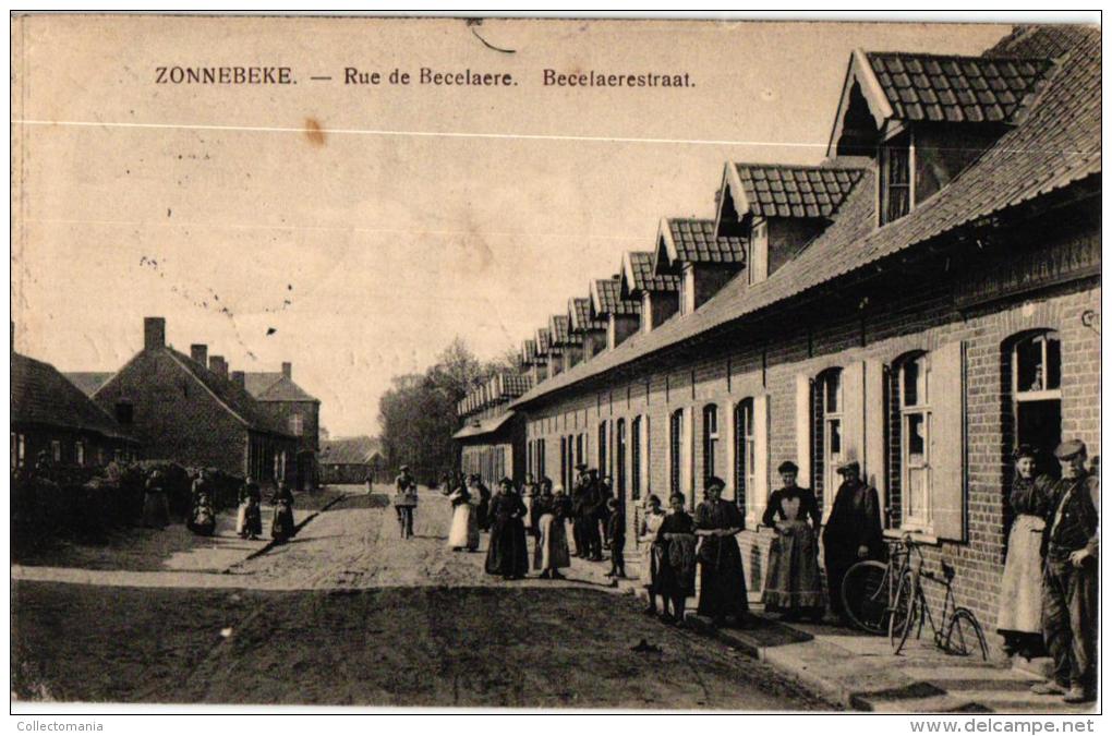 Zonnebeke    3 CPA    Becelarestr      Roeselaerstr '24       Ieperstr - Zonnebeke