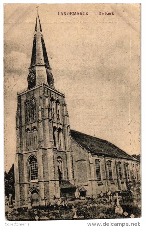 9 Postkaarten Langemarck Marck Maele Loppem Outrijve Ooigem Nieuwkapelle Tielt HERBERG IN DEN OS - Wielsbeke