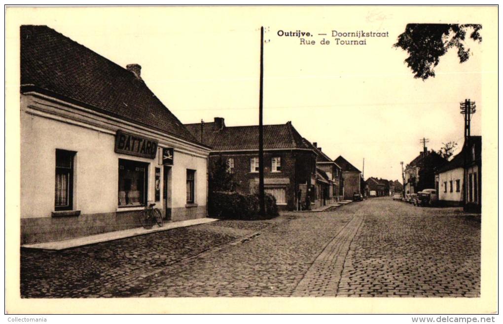 9 postkaarten Langemarck Marck Maele Loppem Outrijve Ooigem Nieuwkapelle Tielt HERBERG IN DEN OS