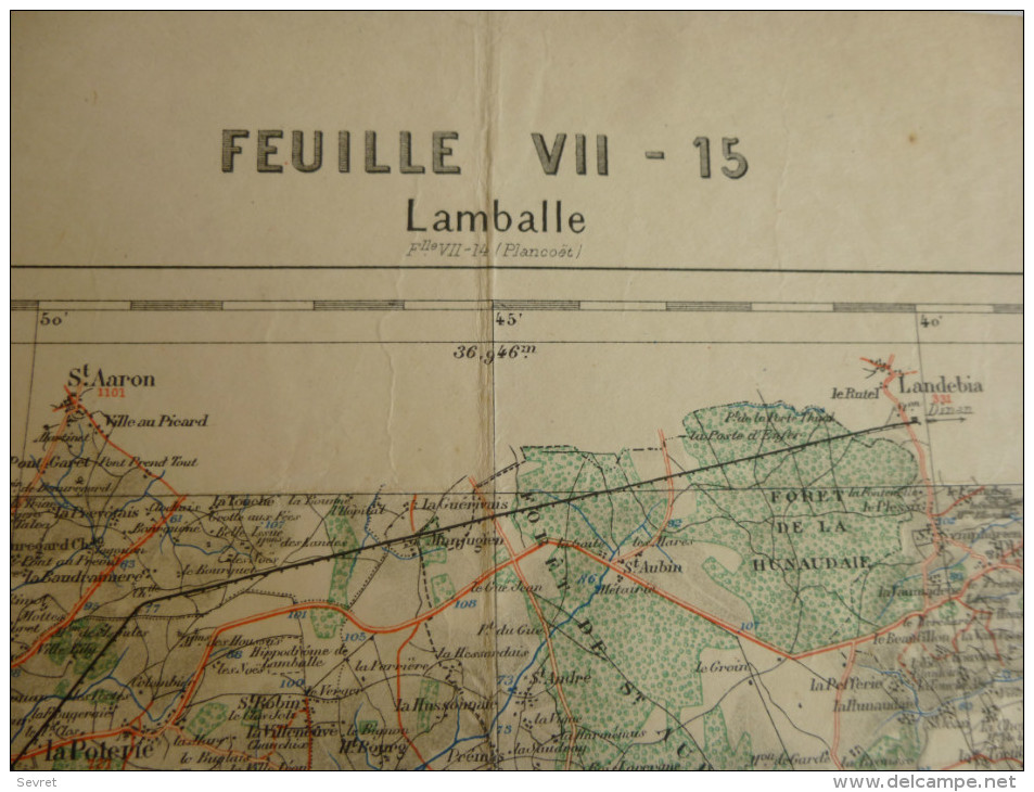 LAMBALLE - Carte De France Dressée Par Ordre Du Ministère De L´Intérieur. Carte Couleur Au  1/100.000 - Landkarten