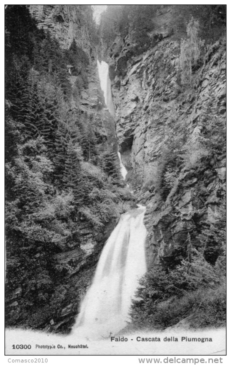 CARTOLINA D'EPOCA DI FAIDO CASCATA DELLA PIUMOGNA BELLA VIAGGIATA NEL 1911 - Faido