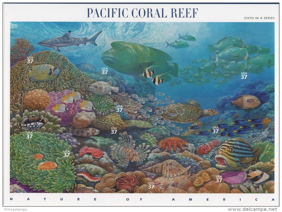 USA (2004) Yv. 3529/38  /  Nature Of America #6 - Fauna - Pacific Coral Reef - Biodiversity - Marine Fauna - Turtle - Sonstige & Ohne Zuordnung