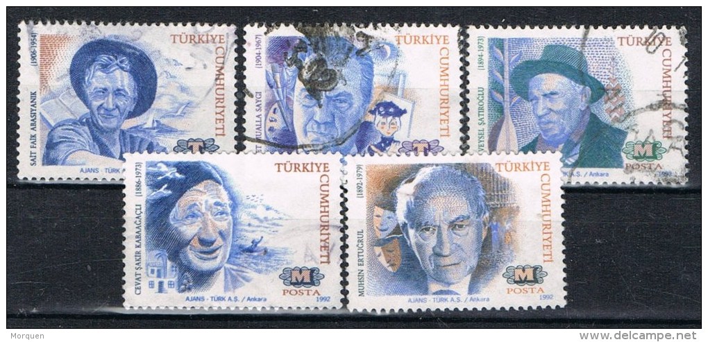 R 627. Serie Completa Personajes TURQUIA 1992 º - Oblitérés