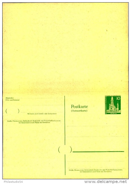 10 Pfg. Bauten II Ungebrauchte Doppelkarte ( P 39) - Altri & Non Classificati