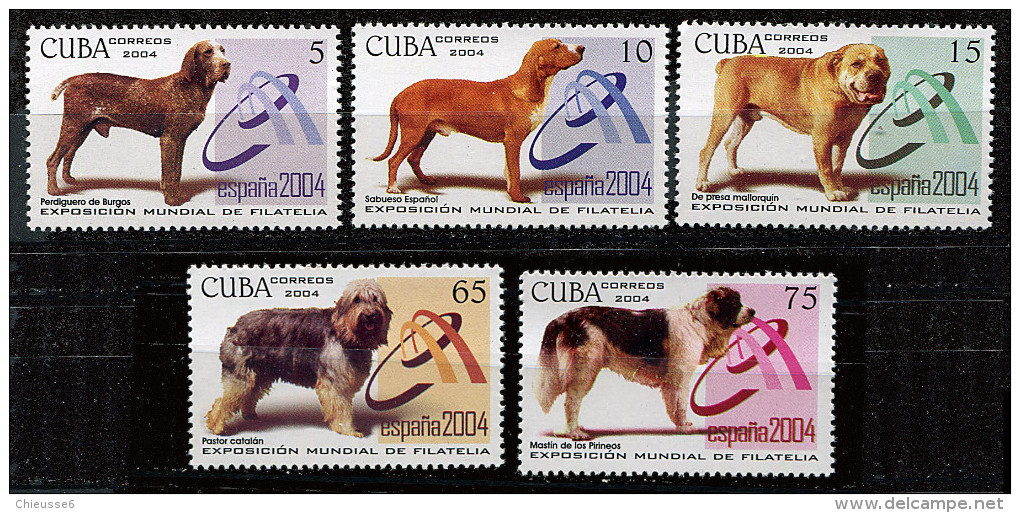 (cl 23 - P31) Cuba** N° 4178/4179 (ref. Michel Au Dos)- Chats Et  Chiens  - - Unused Stamps