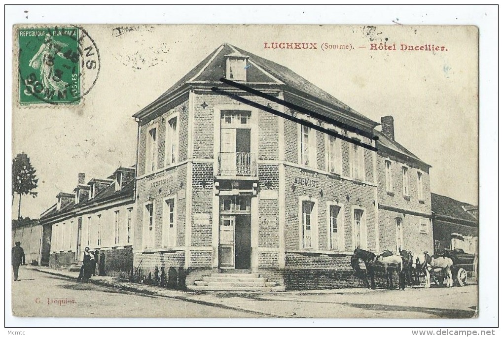 CPA - Lucheux - Hôtel Ducellier - Lucheux