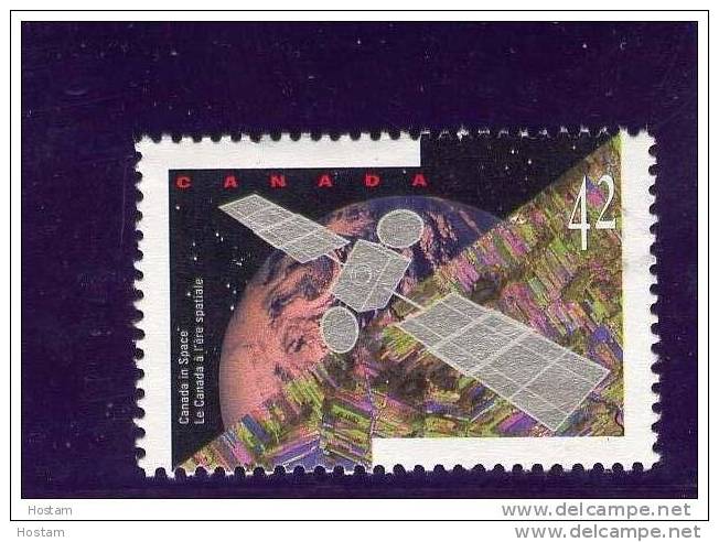 CANADA, 1992, Used, 1441, CANADA IN SPACE Satellite Terre - Oblitérés