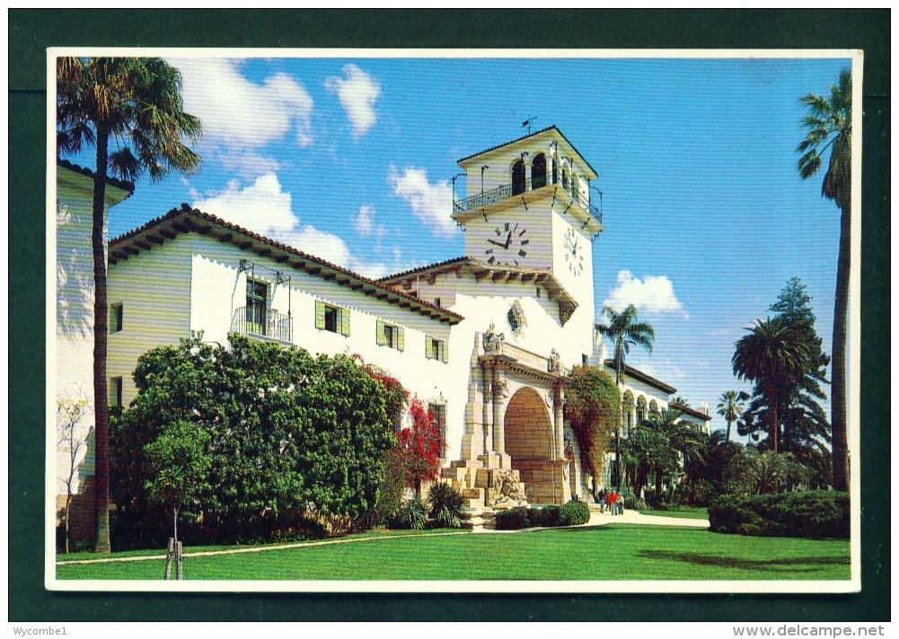 USA  -  Santa Barbara Courthouse   Unused Postcard As Scan - Santa Barbara