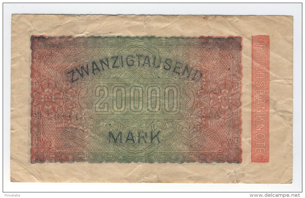 ALLEMAGNE  20000 MARK 1923 - 20000 Mark