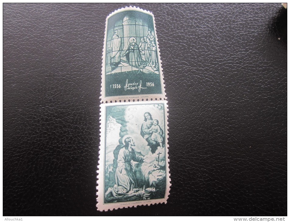 Vignette Label Sticker-Aufkleber Vi&ntilde;eta Etichetta** 1556/1956 Í&ntilde;igo López De Loyola,francisé &gt; Ignace D - Erinnofilie