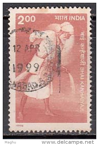 India Used 1998,  Bhai Kanhaiyaji, Humanitarian, Water Server (sample Image) - Oblitérés