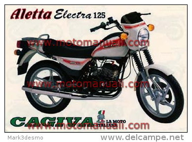 CAGIVA ALETTA ELECTRA 125 + PRODUZIONE 1986 Depliant Originale Genuine Motorcycle Factory Brochure Prospekt - Motorräder