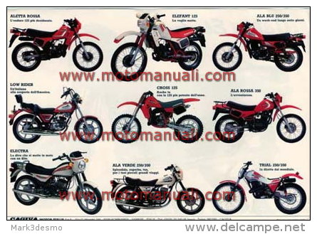 CAGIVA ALETTA ELECTRA 125 + PRODUZIONE 1986 Depliant Originale Genuine Motorcycle Factory Brochure Prospekt - Motorräder