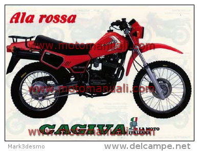 CAGIVA ALA ROSSA 350 + PRODUZIONE 1986 Depliant Originale Genuine Motorcycle Factory Brochure Prospekt - Motor Bikes