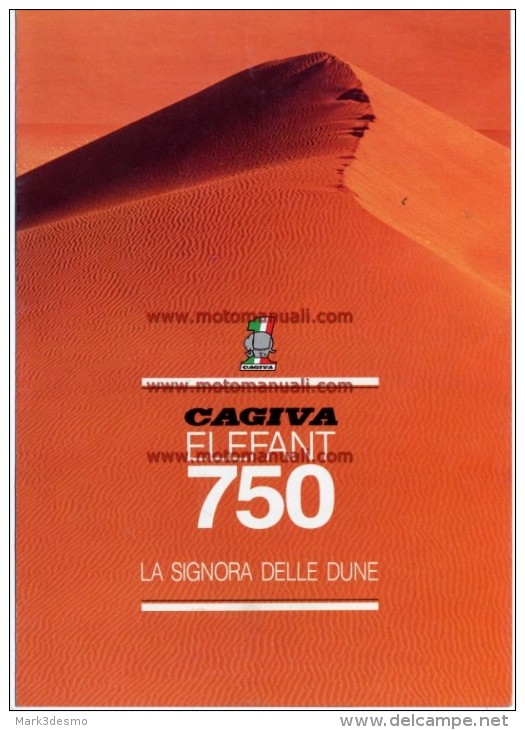 CAGIVA ELEFANT 750 1986 Depliant Originale Genuine Motorcycle Factory Brochure Prospekt - Motos