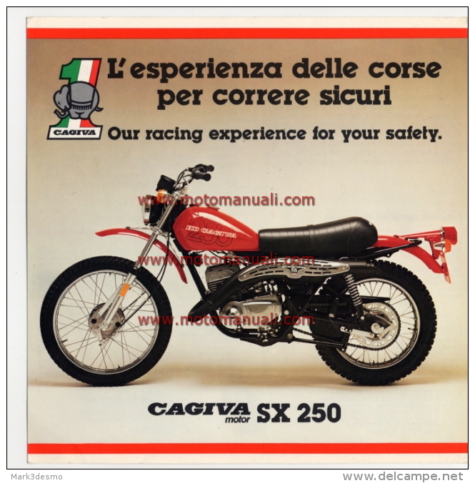 CAGIVA - HD SX 250 1978 Depliant Originale Genuine Motorcycle Factory Brochure Prospekt - Motos