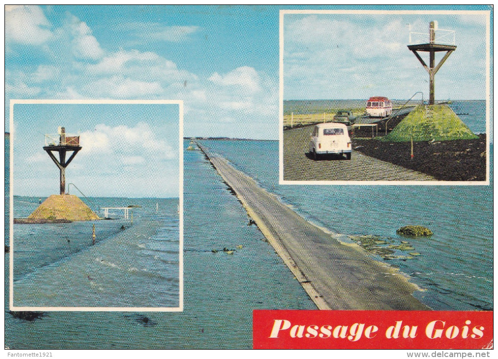 "PASSAGE DU GOIS"  RENAULT 4 EN  CIRCULATION (dil185) - Ile De Noirmoutier