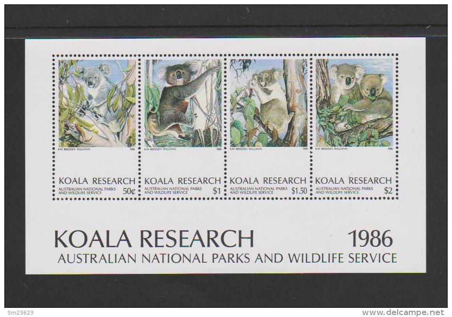 Australien 1986 , Koala Research Sheet -  National Parks And Wildlife - Cinderella - Postfrisch / MNH / (**) - Cinderellas