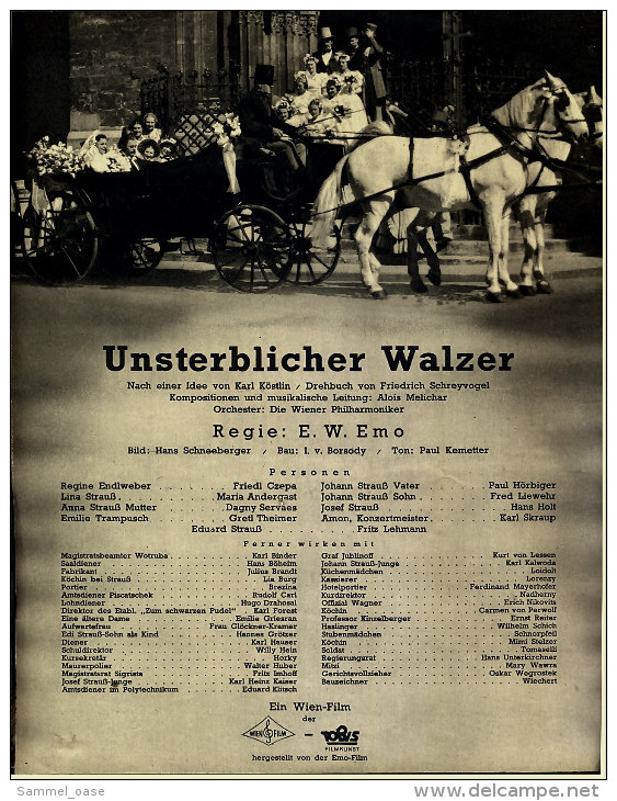 "Illustrierter Film-Kurier"  "Unsterblicher Walzer " Mit Friedl Czepa , Maria Andergast - Filmprogramm Nr. 2967 Von 1939 - Zeitschriften