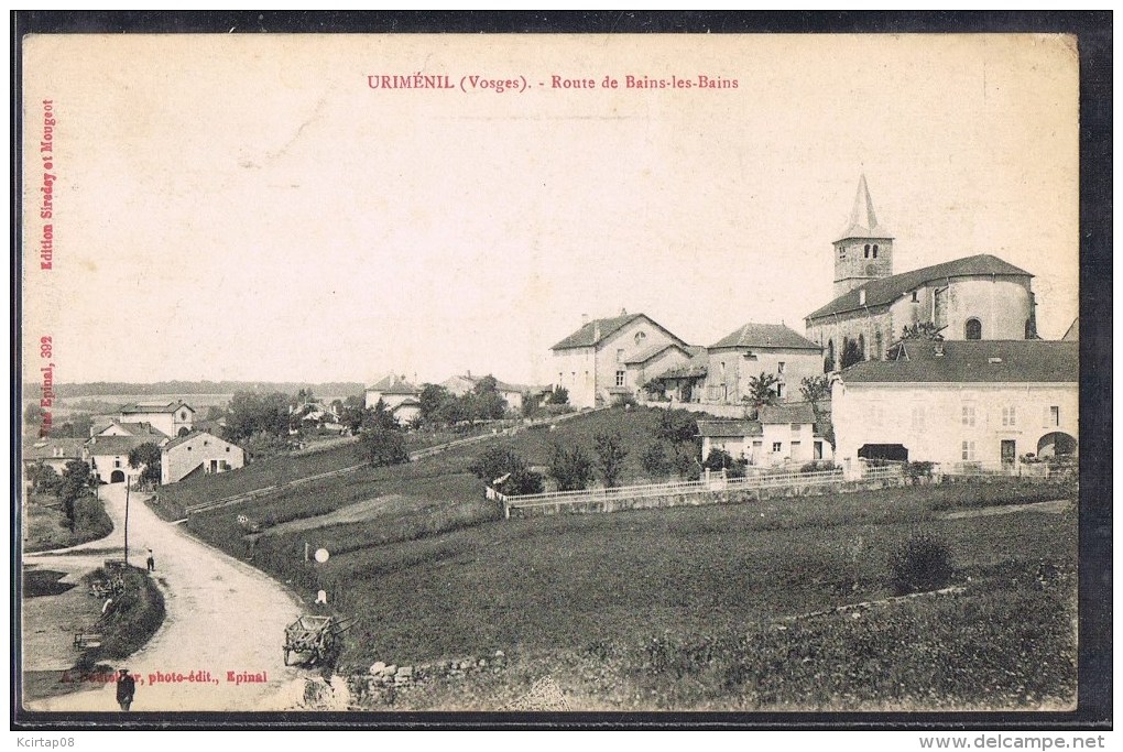 URIMENIL . Route De Bains - Les - Bains . - Urimenil