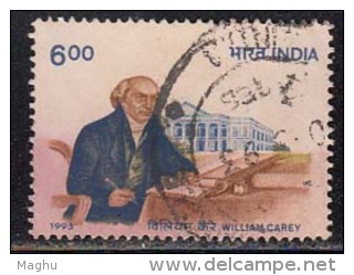 India Used 1993, William Carey, Missionary, Christianity, Bapitist,  (sample Image) - Used Stamps