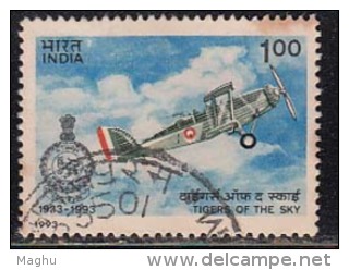 India Used 1993, Indian Air Force, Airplane, Aviation, Army, Militaria,  (sample Image) - Used Stamps