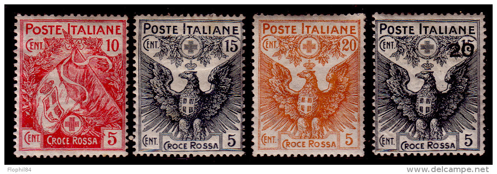 ITALIE - N°98 à 101 - TIMBRES POUR LA CROIX ROUGE - COTE40€ - CHARNIERE. - Mint/hinged