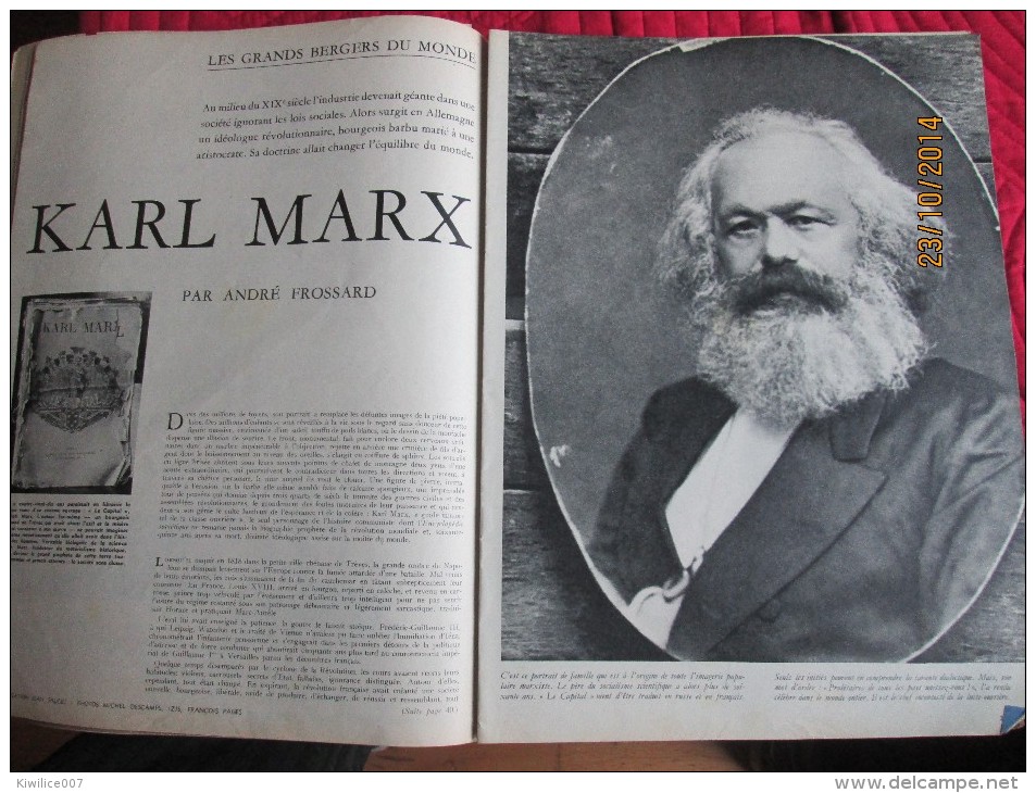 Karl Marx  Biographie  Photo Et Article  Par    Andre Frossard - Sin Clasificación