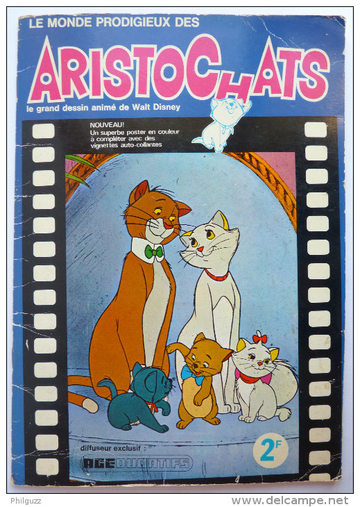 RARE ALBUM Pas PANINI AGEDUCATIFS 1971 LES ARISTOCHATS Presque COMPLET Manque Son Rare Poster (2) - Altri & Non Classificati