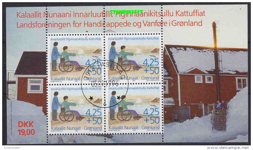 Greenland 1996 Handicap Association M/s Used Cto 1st Day 17698) - Blocks & Sheetlets