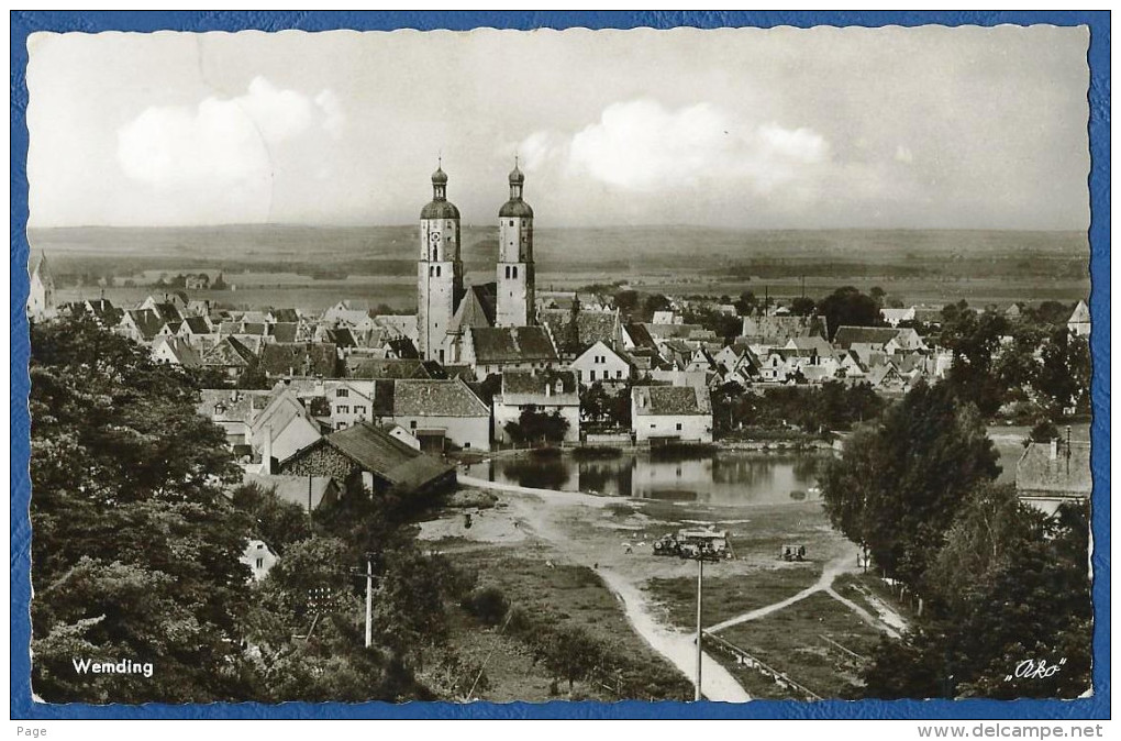 Wemding,Teilansicht,1962,mit Blick Auf Das Gebiet " An Der Bleich ", - Wemding