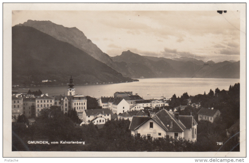 Real Photo - Upper Austria - Gmunden Vom Kalvarienberg - Health Resort - Unused - 2 Scans - Gmunden