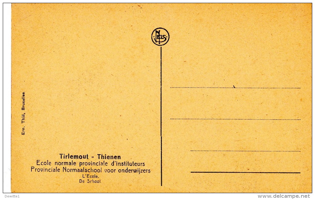 TIENEN - TIRLEMONT   Provinciale Normaalschool  Voor Onderwijzers - Tienen
