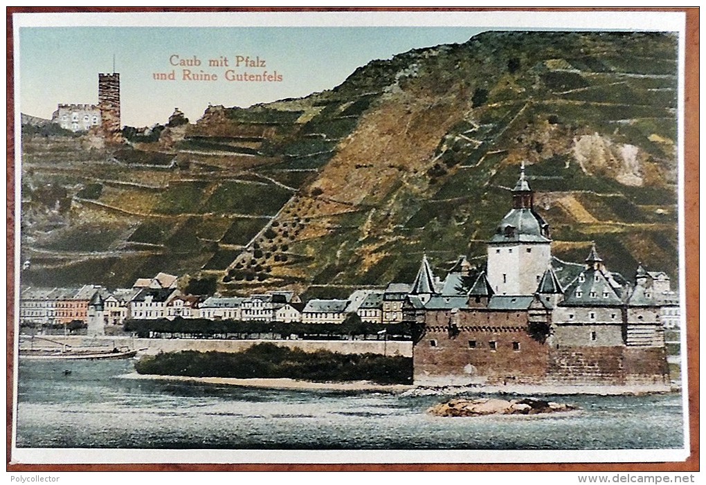 CP N° 79690 - Caub Mit Pfalz Und Ruine Gutenfels - Colorisée - Kaub