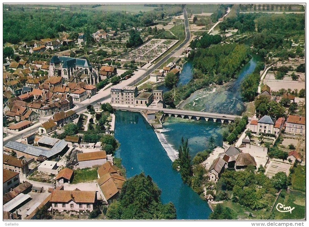 BAR SUR SEINE VUE AERIENNE LA SEINE CPM NO 10110 - Bar-sur-Seine